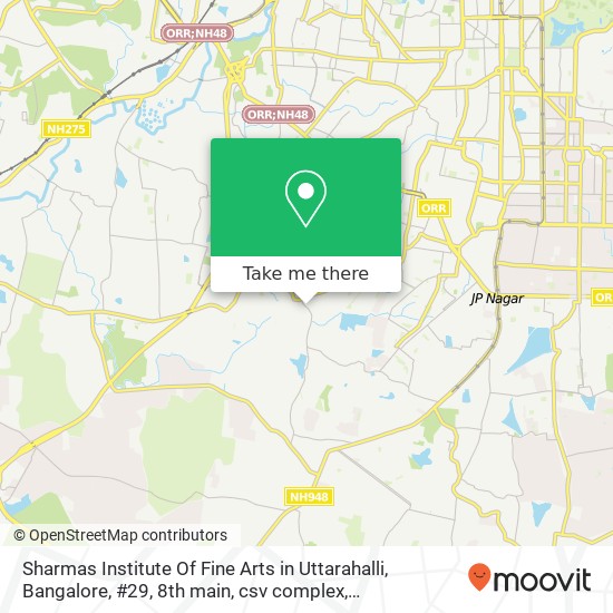 Sharmas Institute Of Fine Arts in Uttarahalli, Bangalore, #29, 8th main, csv complex, subramanyapur map