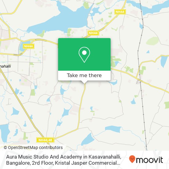 Aura Music Studio And Academy in Kasavanahalli, Bangalore, 2rd Floor, Kristal Jasper Commercial Com map