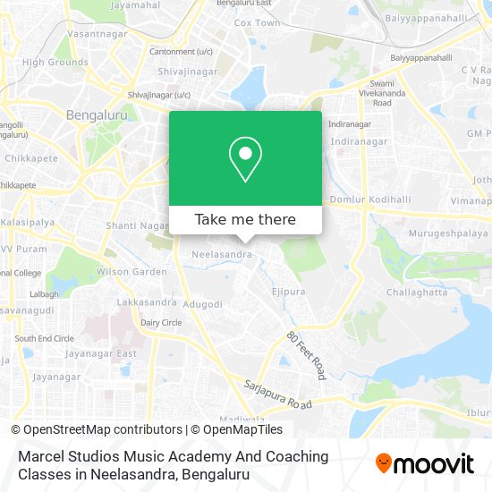 Marcel Studios Music Academy And Coaching Classes in Neelasandra map