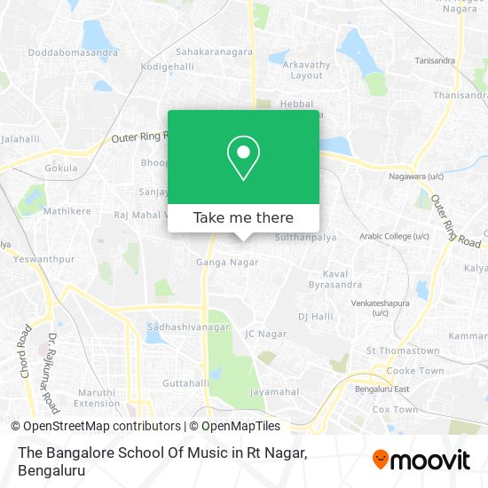 The Bangalore School Of Music in Rt Nagar map