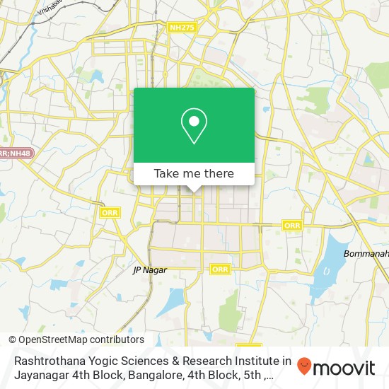 Rashtrothana Yogic Sciences & Research Institute in Jayanagar 4th Block, Bangalore, 4th Block, 5th map