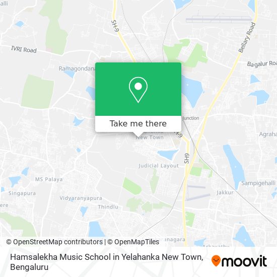 Hamsalekha Music School in Yelahanka New Town map