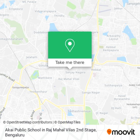 Akai Public School in Raj Mahal Vilas 2nd Stage map