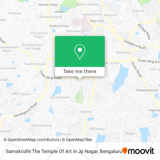 Samskruthi The Temple Of Art in Jp Nagar map