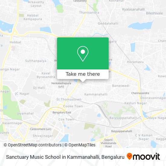 Sanctuary Music School in Kammanahalli map