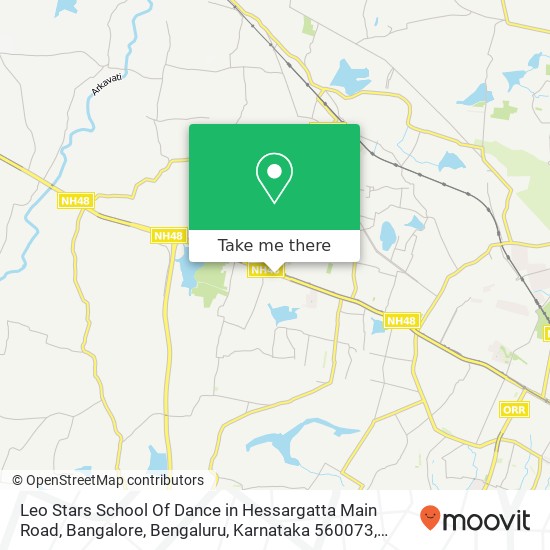 Leo Stars School Of Dance in Hessargatta Main Road, Bangalore, Bengaluru, Karnataka 560073, India map