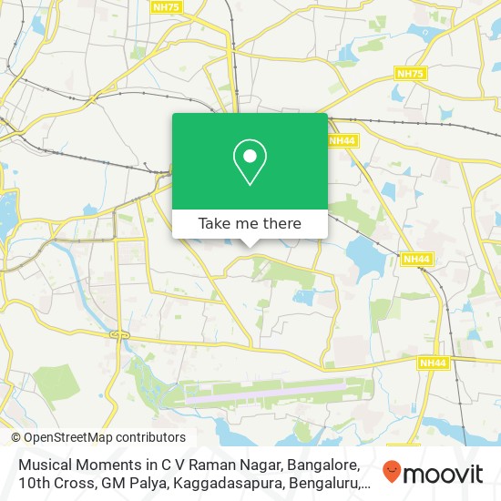 Musical Moments in C V Raman Nagar, Bangalore, 10th Cross, GM Palya, Kaggadasapura, Bengaluru, Karn map