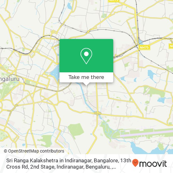 Sri Ranga Kalakshetra in Indiranagar, Bangalore, 13th Cross Rd, 2nd Stage, Indiranagar, Bengaluru, map