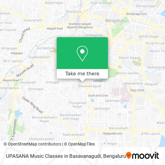 UPASANA Music Classes in Basavanagudi map