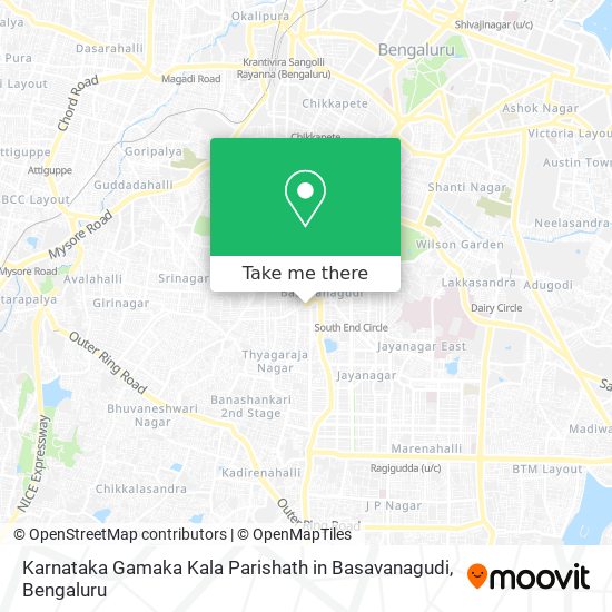 Karnataka Gamaka Kala Parishath in Basavanagudi map