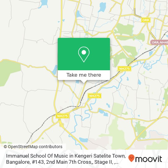 Immanuel School Of Music in Kengeri Satelite Town, Bangalore, #143, 2nd Main 7th Cross,, Stage II, map