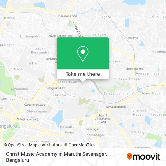 Christ Music Academy in Maruthi Sevanagar map