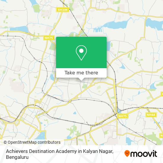 Achievers Destination Academy in Kalyan Nagar map