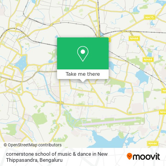 cornerstone school of music & dance in New Thippasandra map