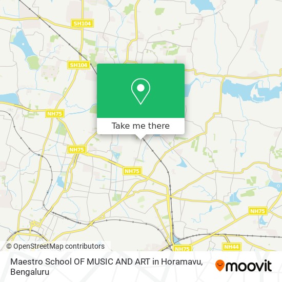 Maestro School OF MUSIC AND ART in Horamavu map