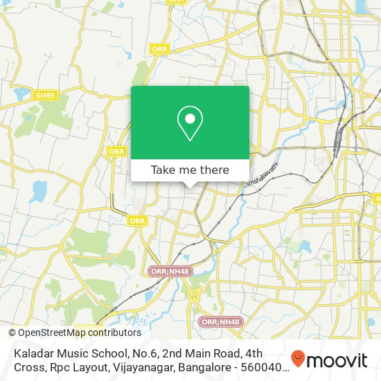 Kaladar Music School, No.6, 2nd Main Road, 4th Cross, Rpc Layout, Vijayanagar, Bangalore - 560040, map