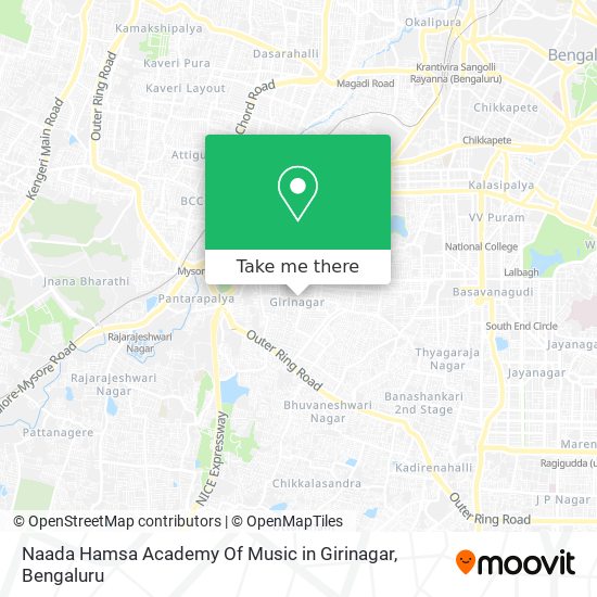 Naada Hamsa Academy Of Music in Girinagar map