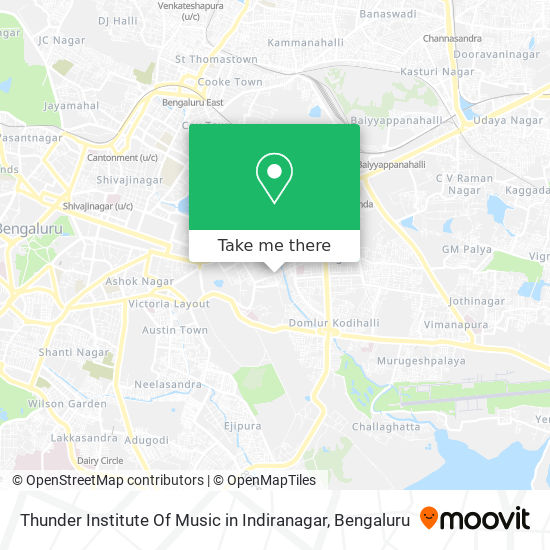 Thunder Institute Of Music in Indiranagar map