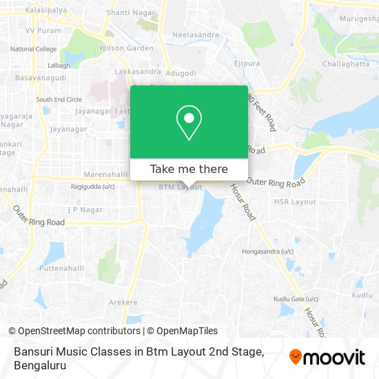 Bansuri Music Classes in Btm Layout 2nd Stage map
