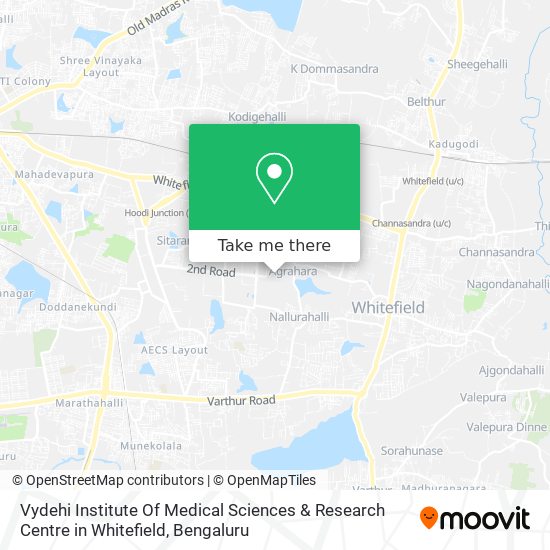 Vydehi Institute Of Medical Sciences & Research Centre in Whitefield map