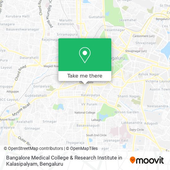 Bangalore Medical College & Research Institute in Kalasipalyam map