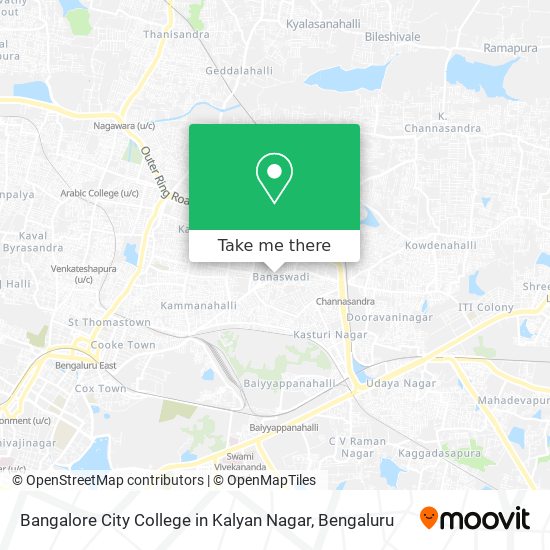 Bangalore City College in Kalyan Nagar map