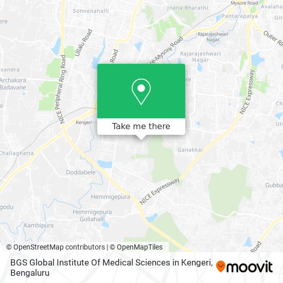 BGS Global Institute Of Medical Sciences in Kengeri map