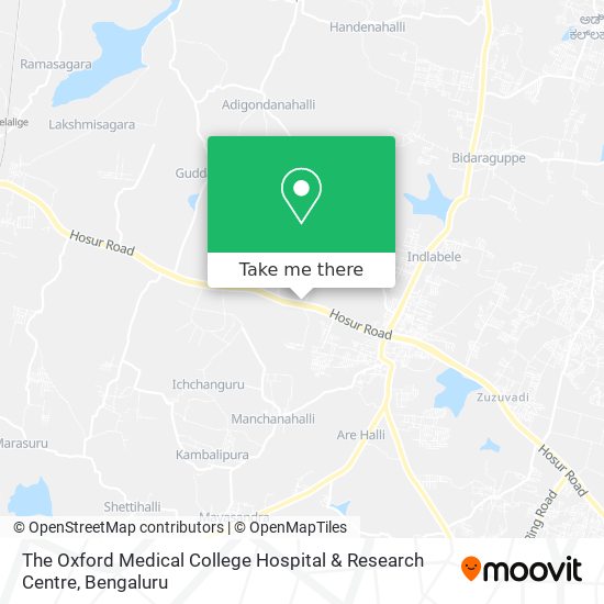 The Oxford Medical College Hospital & Research Centre map