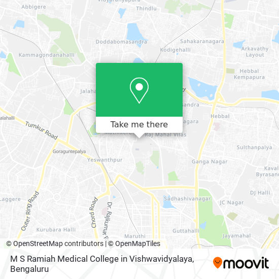 M S Ramiah Medical College in Vishwavidyalaya map
