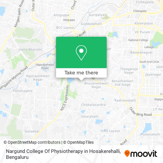 Nargund College Of Physiotherapy in Hosakerehalli map