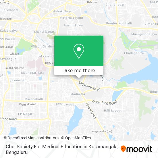 Cbci Society For Medical Education in Koramangala map