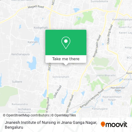 Jnanesh Institute of Nursing in Jnana Ganga Nagar map