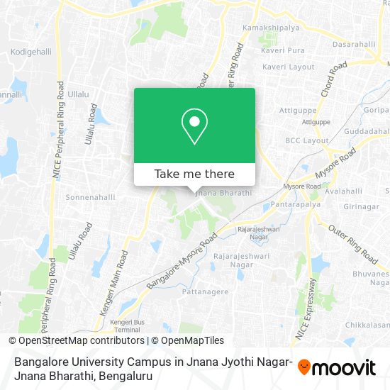 Bangalore University Campus in Jnana Jyothi Nagar-Jnana Bharathi map