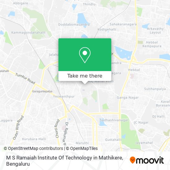 M S Ramaiah Institute Of Technology in Mathikere map