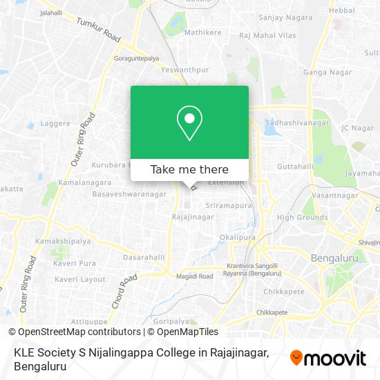 KLE Society S Nijalingappa College in Rajajinagar map