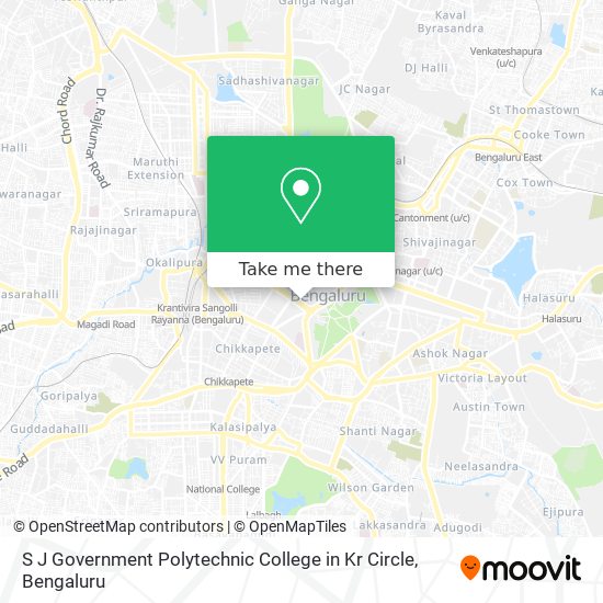 S J Government Polytechnic College in Kr Circle map