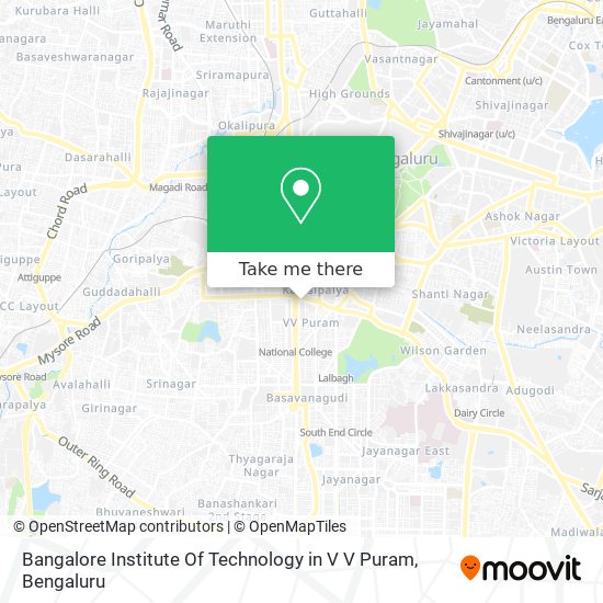 Bangalore Institute Of Technology in V V Puram map