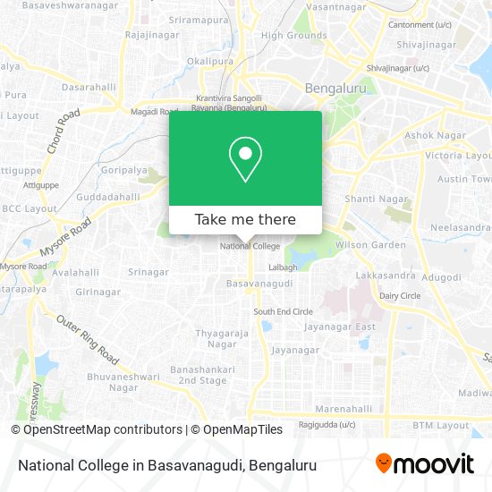 National College in Basavanagudi map