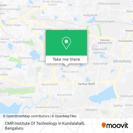 CMR Institute Of Technology in Kundalahalli map