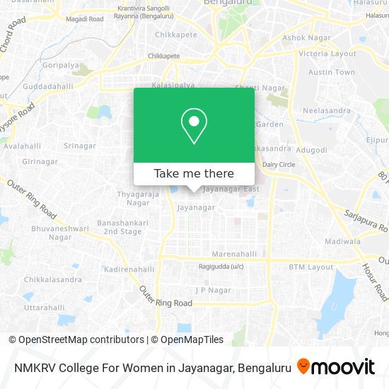 NMKRV College For Women in Jayanagar map