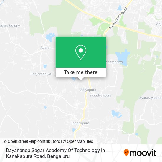Dayananda Sagar Academy Of Technology in Kanakapura Road map