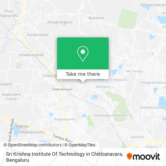 Sri Krishna Institute Of Technology in Chikbanavara map