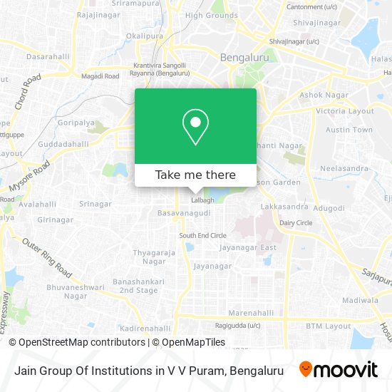 Jain Group Of Institutions in V V Puram map