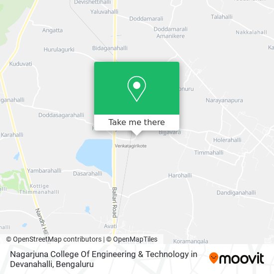 Nagarjuna College Of Engineering & Technology in Devanahalli map