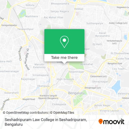 Seshadripuram Law College in Seshadripuram map