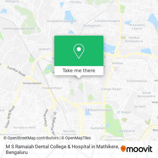 M S Ramaiah Dental College & Hospital in Mathikere map