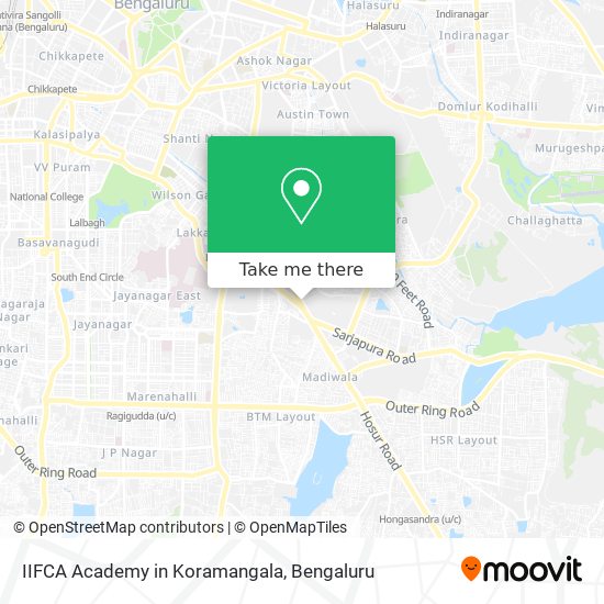 IIFCA Academy in Koramangala map