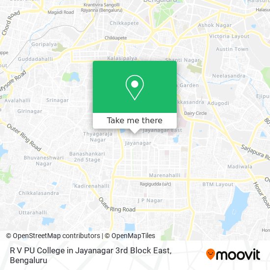 R V PU College in Jayanagar 3rd Block East map