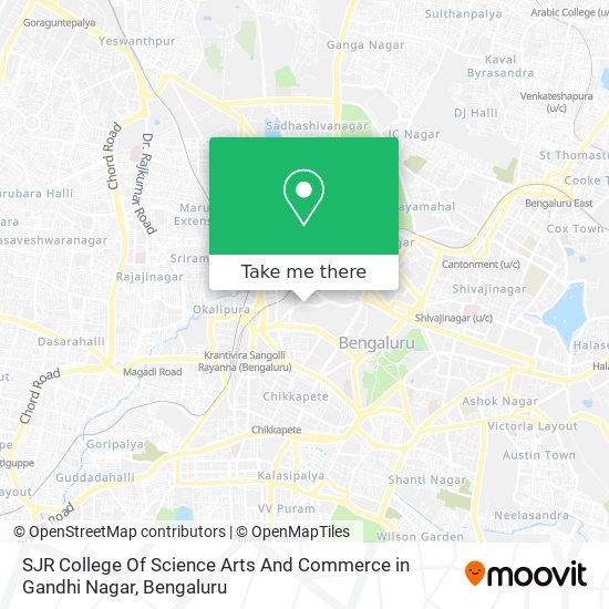 SJR College Of Science Arts And Commerce in Gandhi Nagar map