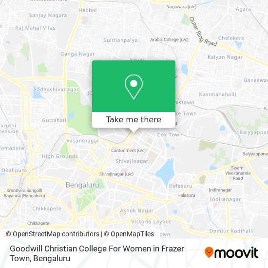 Goodwill Christian College For Women in Frazer Town map
